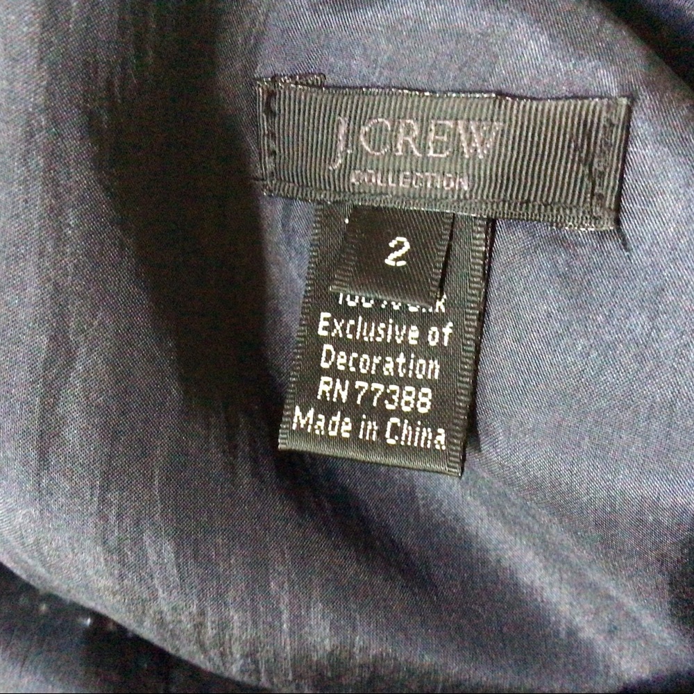 J Crew Collection gun metal grey sequin dress, Size 2 - Picture 7 of 11